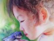 Girl with a Bird (framed) - Image 2